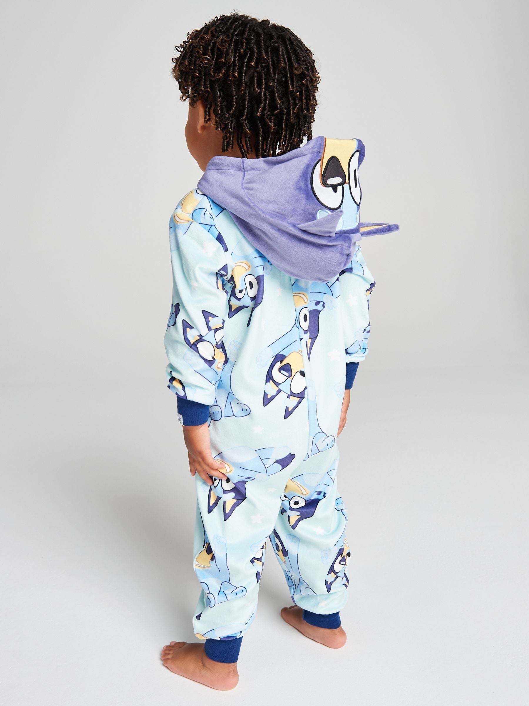 Dsiney Kidz - Brand Threads Blue Bluey Fleece All-In-One image 3