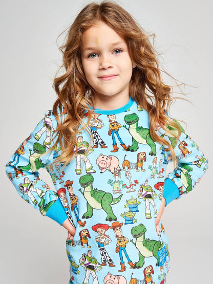 Dsiney Kidz - Brand Threads Blue Toy Story 5 Fleece Twosie Pyjama Set image 2