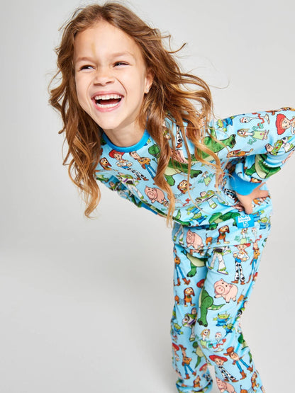 Dsiney Kidz - Brand Threads Blue Toy Story 5 Fleece Twosie Pyjama Set image 4