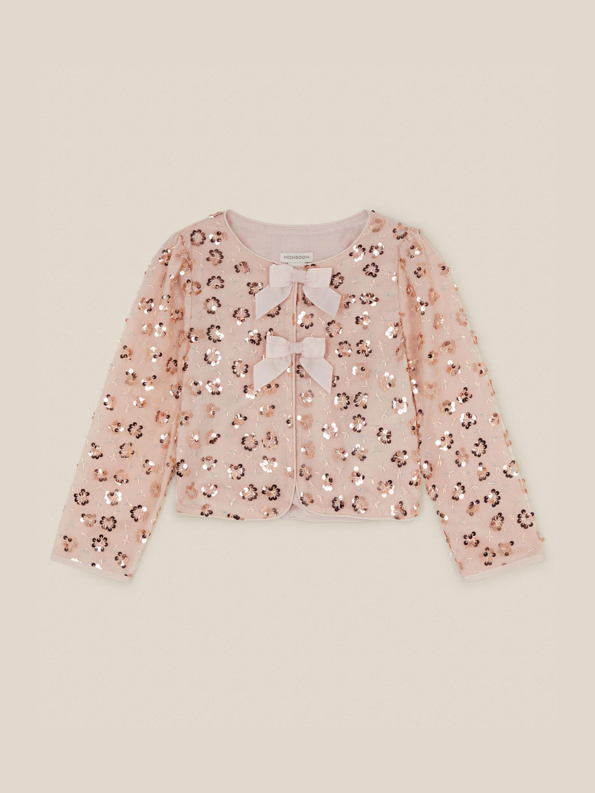Monsoon White Lisbeta Floral Sequin Jacket - image 2