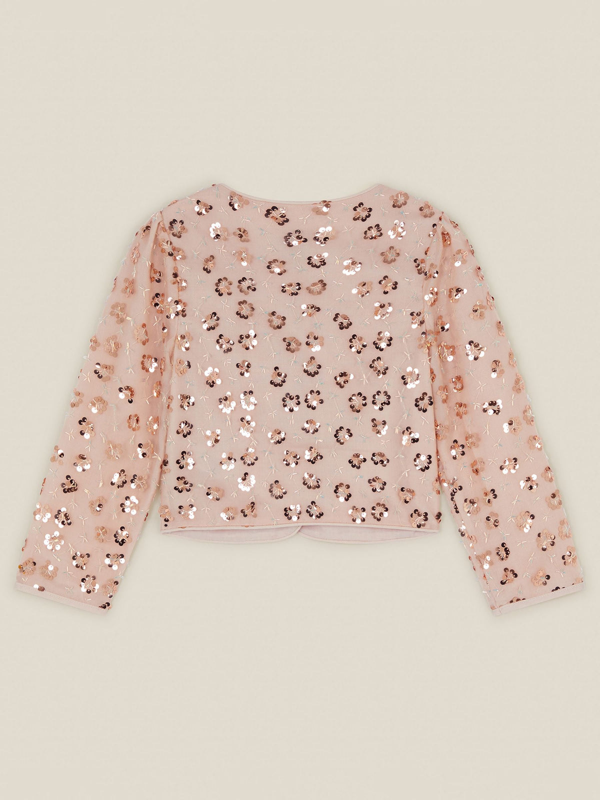 Monsoon White Lisbeta Floral Sequin Jacket - image 3