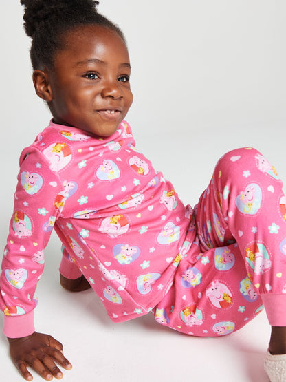 Brand Threads Pink Peppa Pig Fleece Twosie Pyjamas Set - image 1