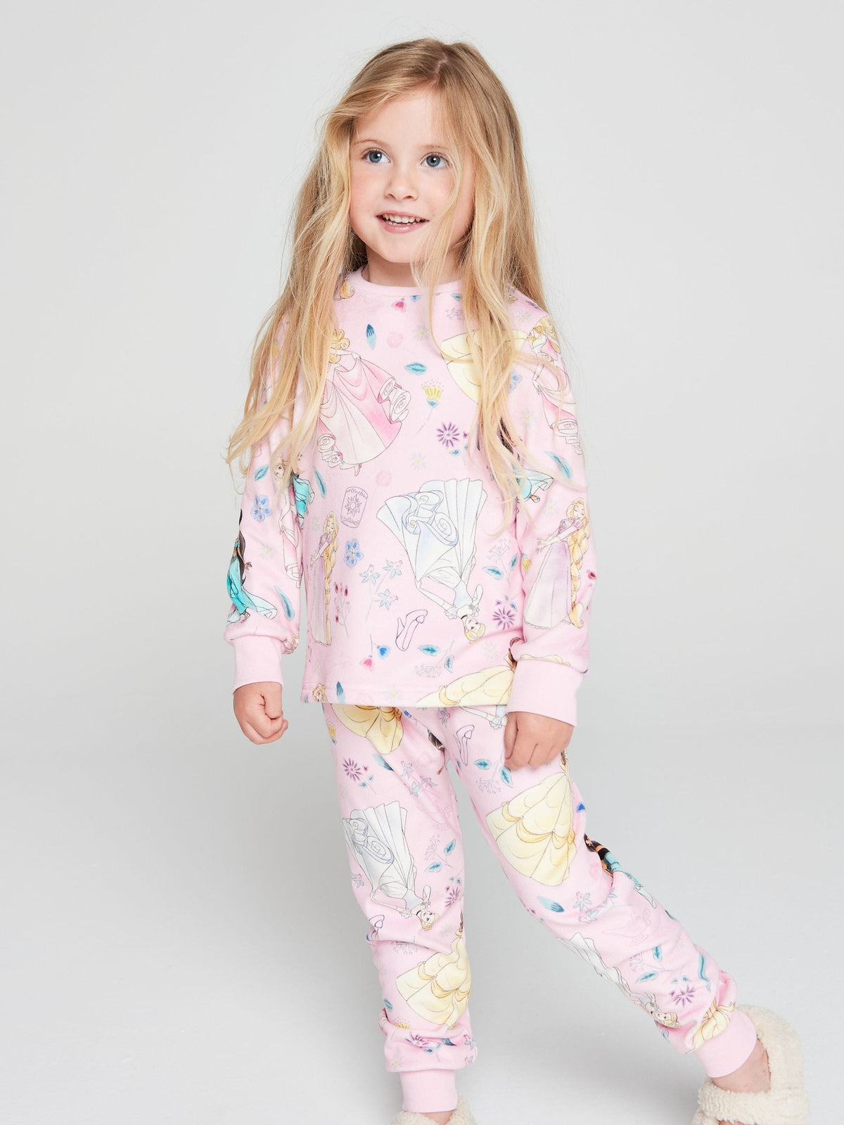 Brand Threads Pink Princess Fleece Twosie Pyjama Set - image 1