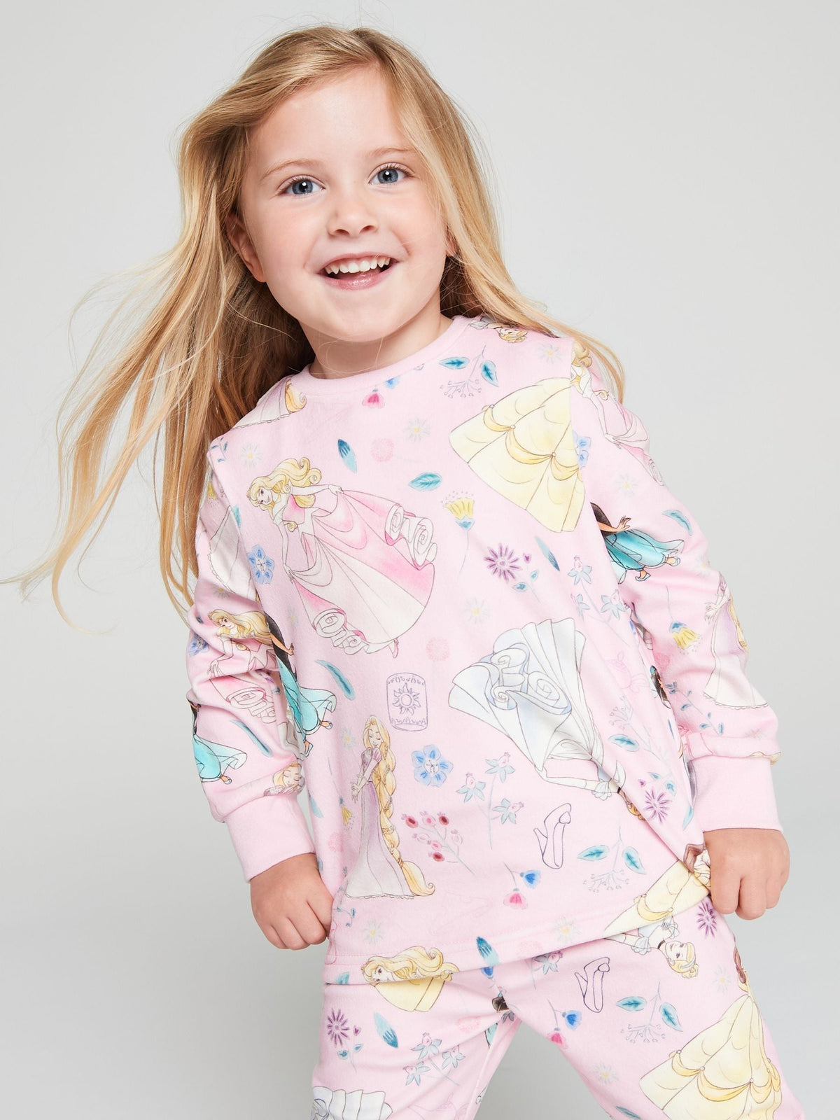 Brand Threads Pink Princess Fleece Twosie Pyjama Set - image 4