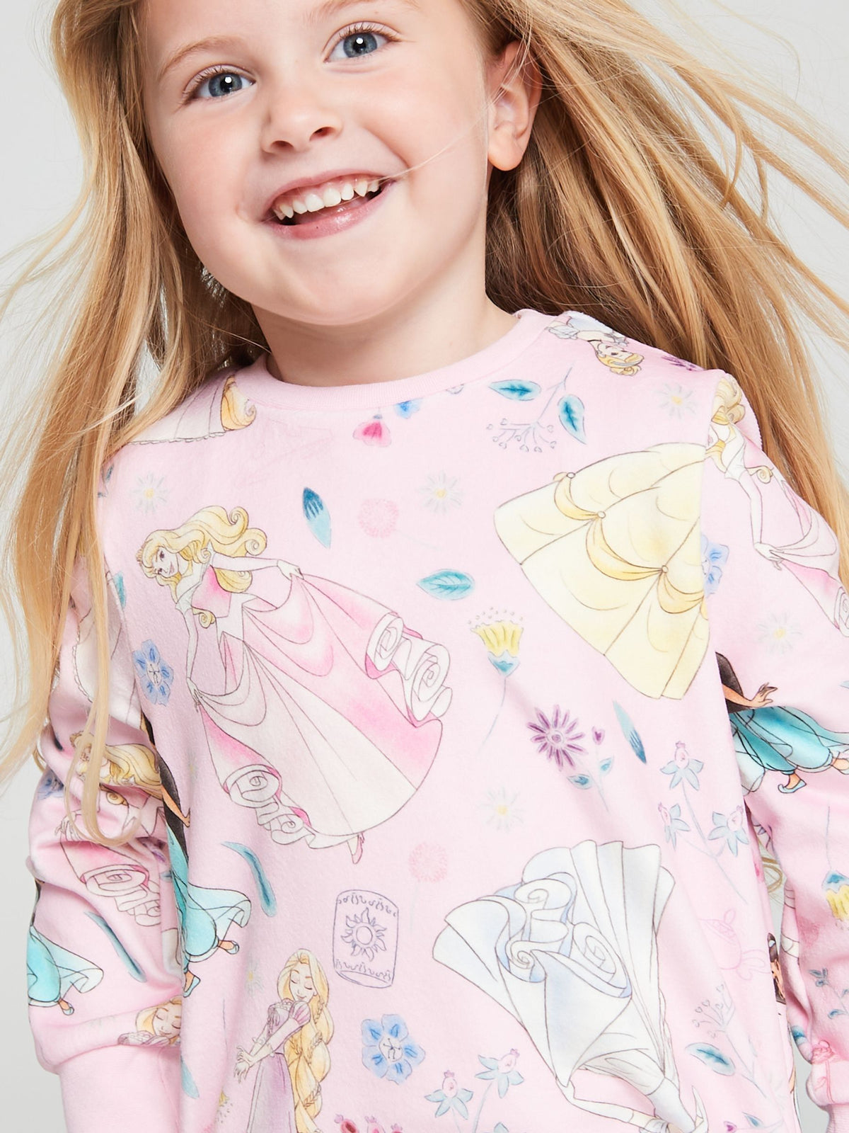 Brand Threads Pink Princess Fleece Twosie Pyjama Set - image 5