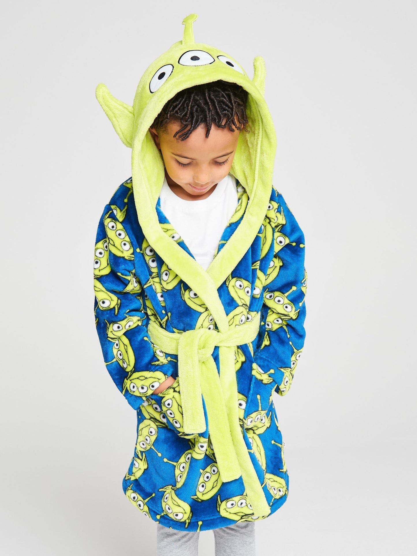 Dsiney Kidz - Brand Threads Green Toy Story Aliens Fleece Robe image 4