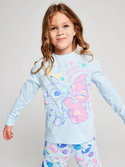 Brand Threads Blue Lilo & Stitch Pyjamas Set - image 1