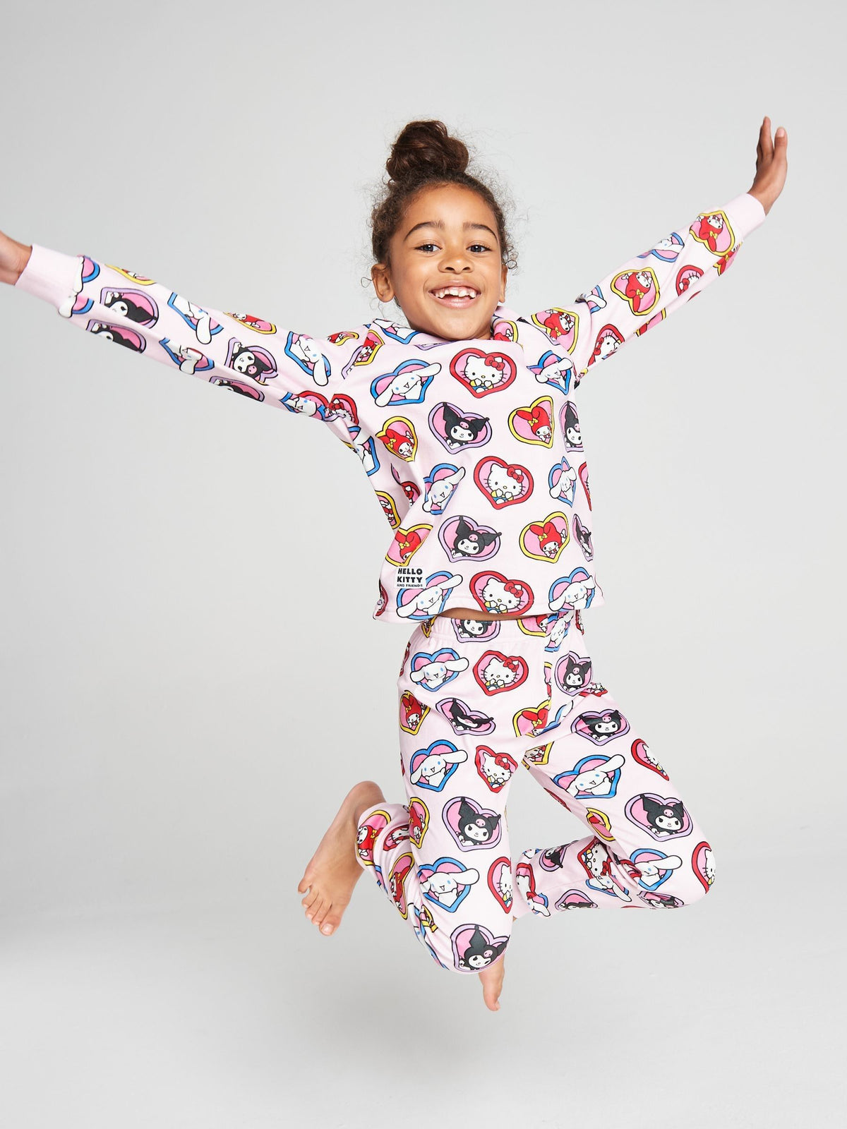 Brand Threads Pink Hello Kitty Fleece Twosie Pyjamas Set - image 1