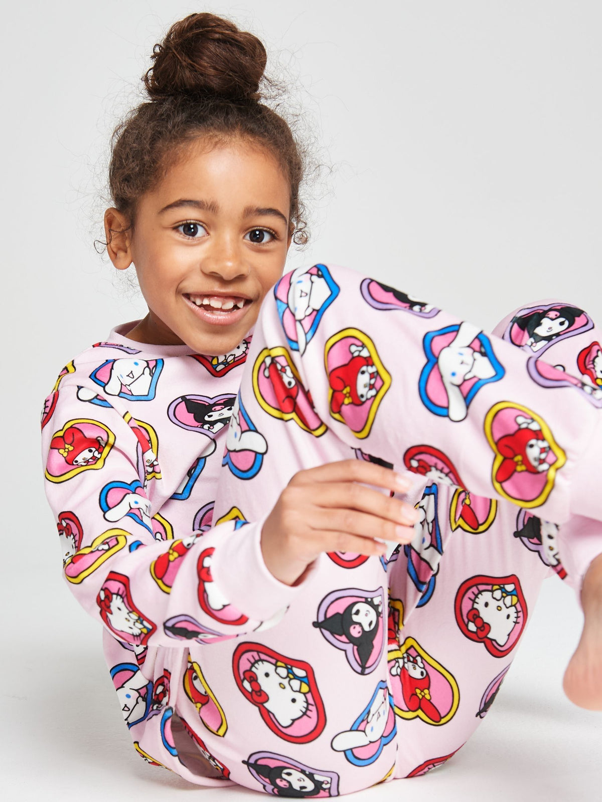 Brand Threads Pink Hello Kitty Fleece Twosie Pyjamas Set - image 6