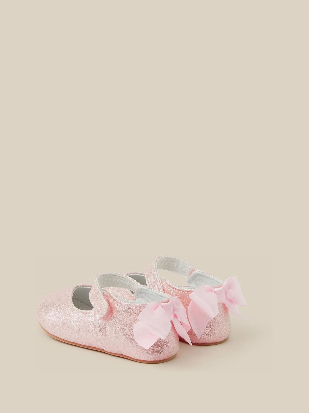 Monsoon Pink Bow Shimmer Walker Shoes - image 2