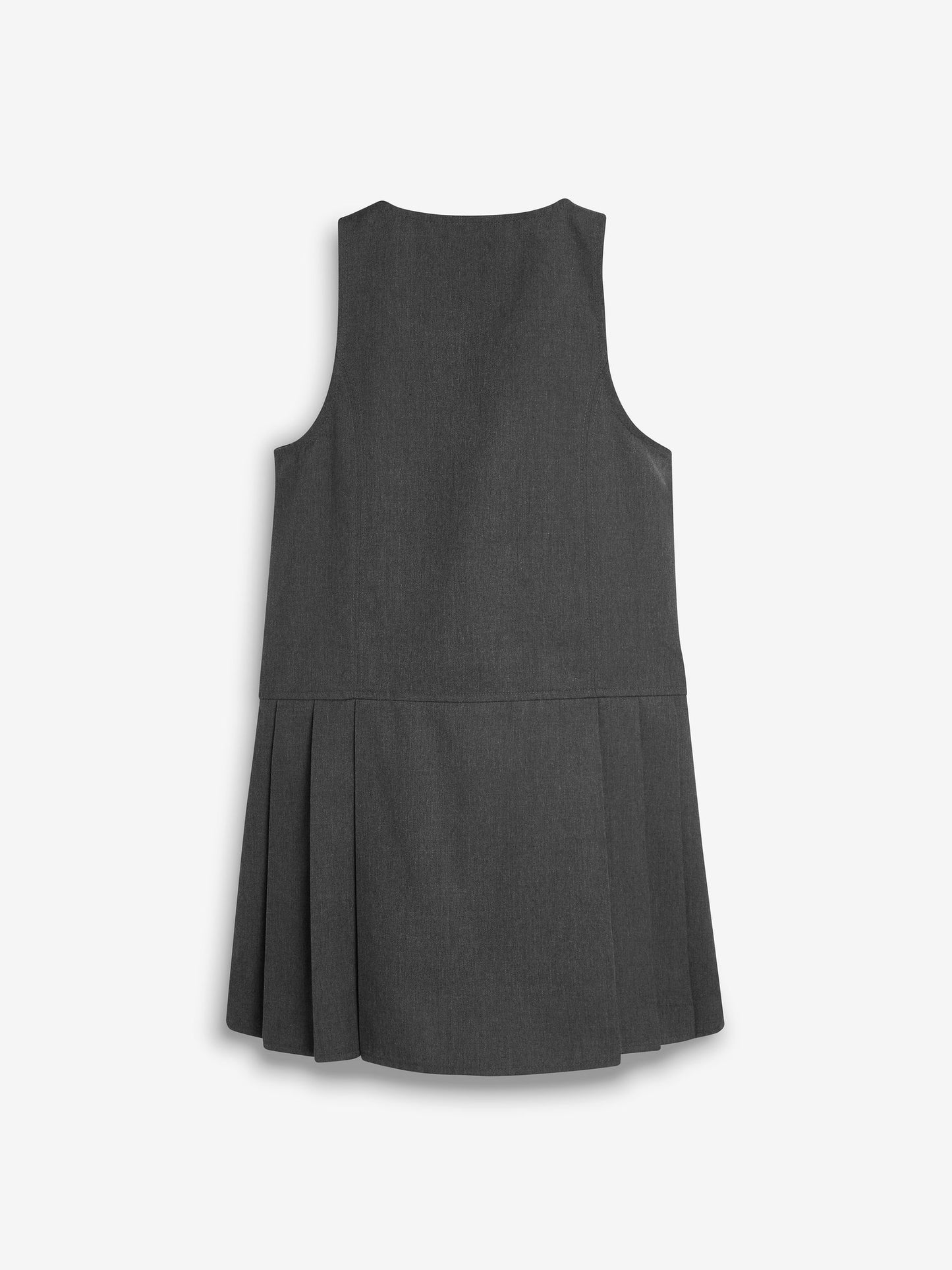 Grey Embroidered Zip Front Pinafore School Dress (3-14yrs) image 7