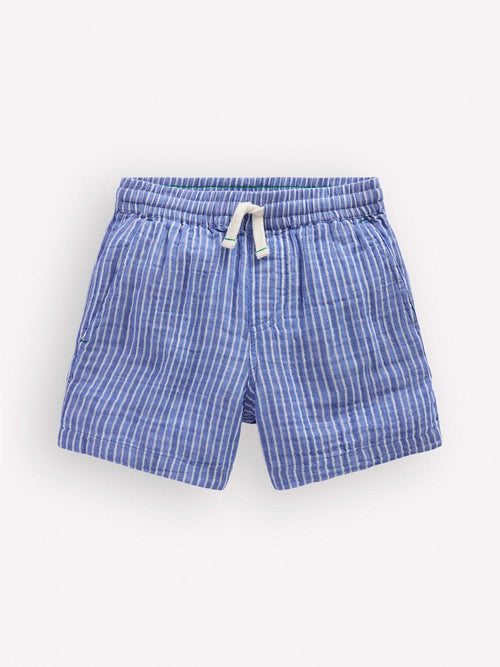 Boden Blue Double Cloth Shorts image 1