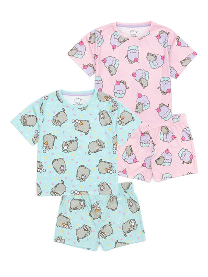 Vanilla Underground Pink Girls Pusheen Pyjamas 2 Pack - image 1