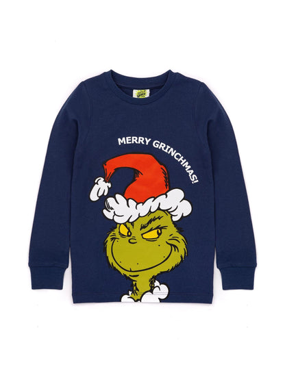 Vanilla Underground Blue The Grinch Matching Family Christmas 100% Cotton Long Pyjamas - image 3
