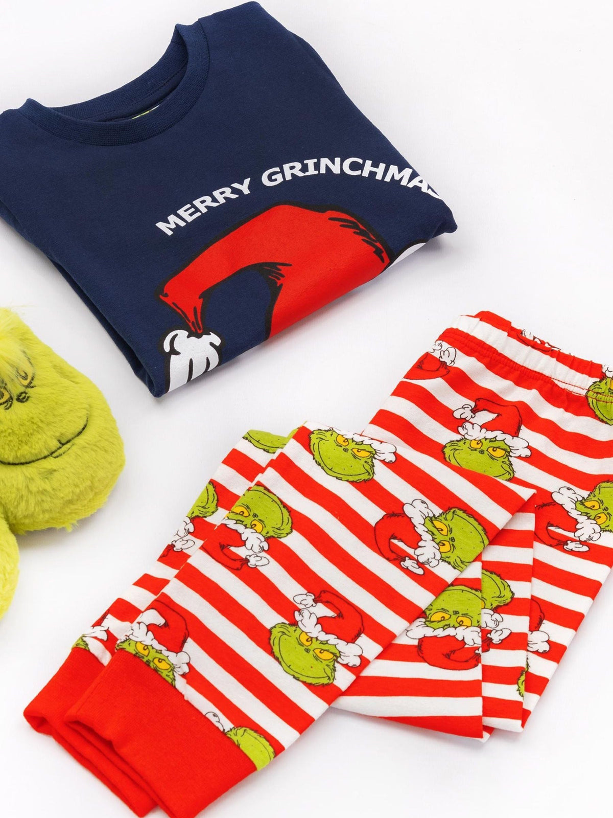Vanilla Underground Blue The Grinch Matching Family Christmas 100% Cotton Long Pyjamas - image 5