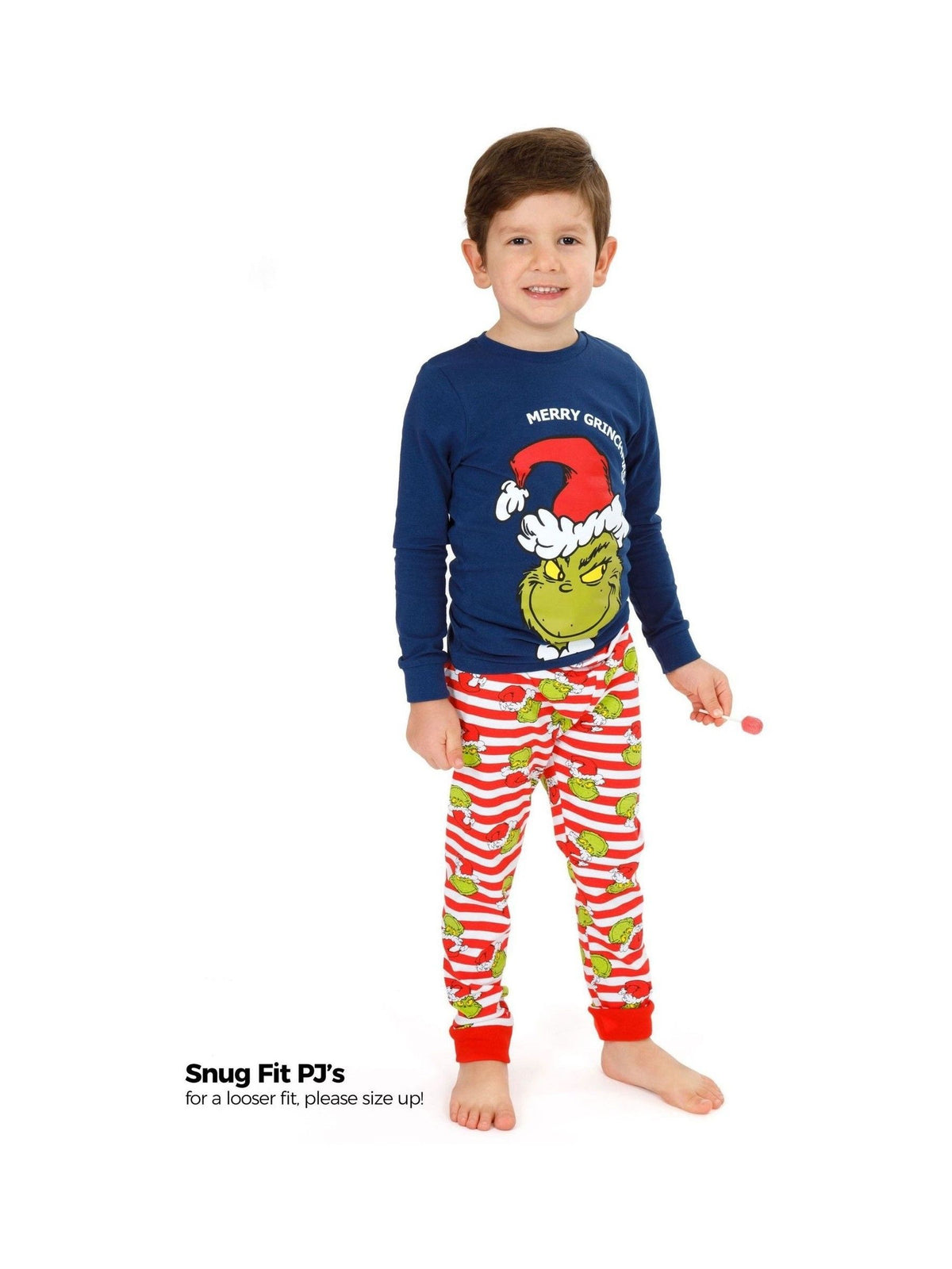Vanilla Underground Blue The Grinch Matching Family Christmas 100% Cotton Long Pyjamas - image 6