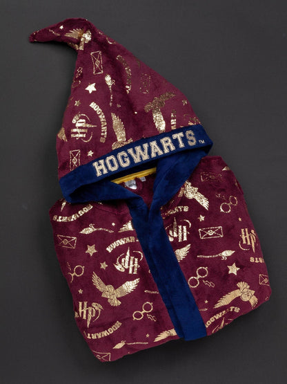 Dsiney Kidz - Vanilla Underground Red Harry Potter Unisex Kids Fleece Dressing Gown Robe image 2