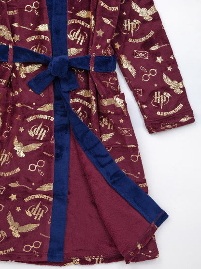 Dsiney Kidz - Vanilla Underground Red Harry Potter Unisex Kids Fleece Dressing Gown Robe image 4