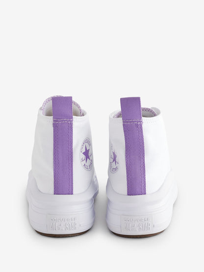 Converse White/Purple Move Platform High Top Junior Trainers image 5