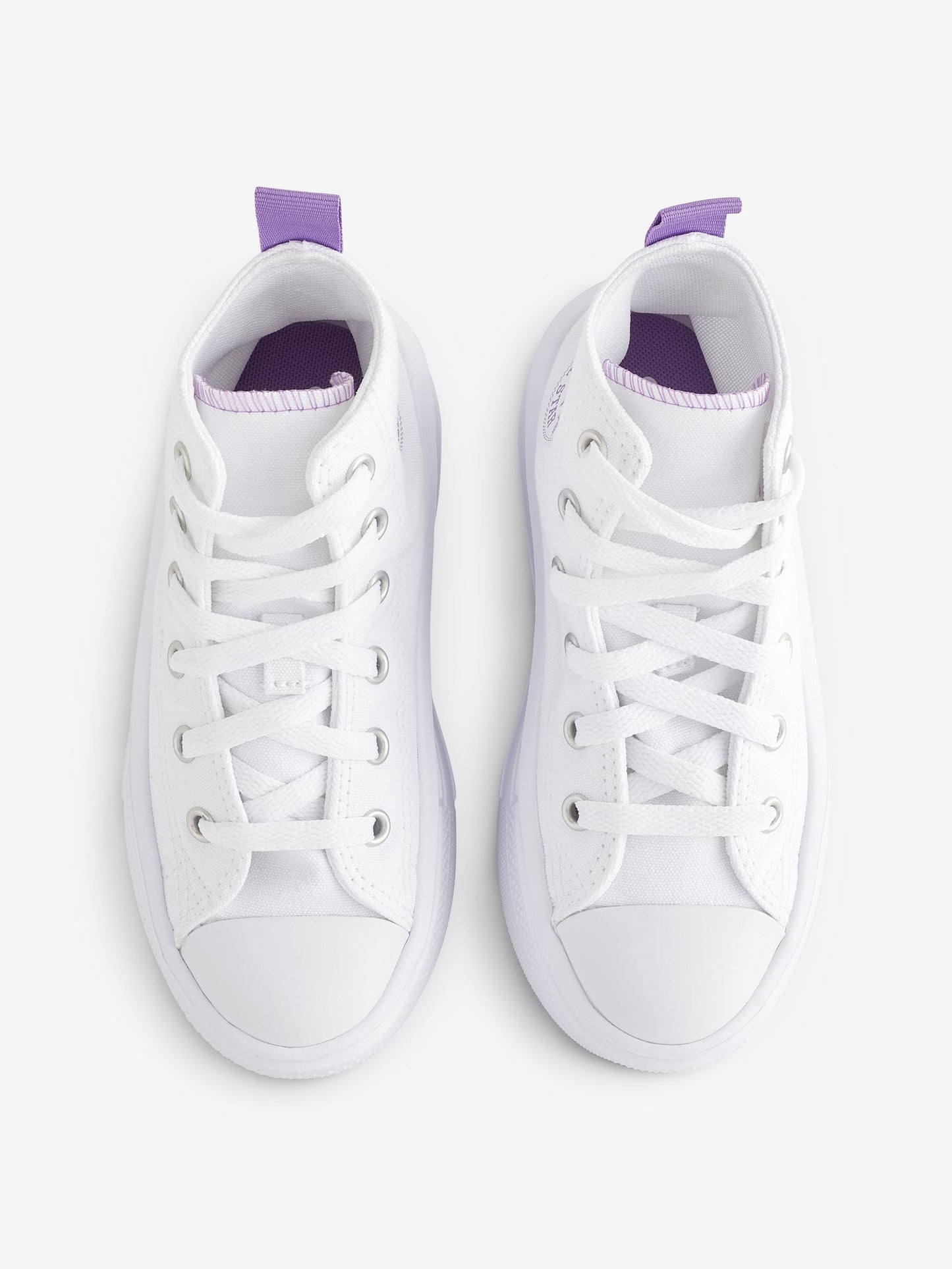 Converse White/Purple Move Platform High Top Junior Trainers image 6