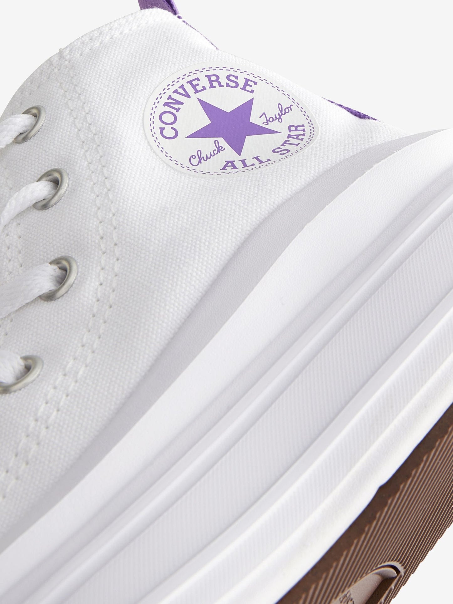 Converse White/Purple Move Platform High Top Junior Trainers image 8