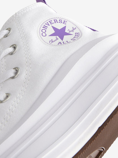 Converse White/Purple Move Platform High Top Junior Trainers image 8