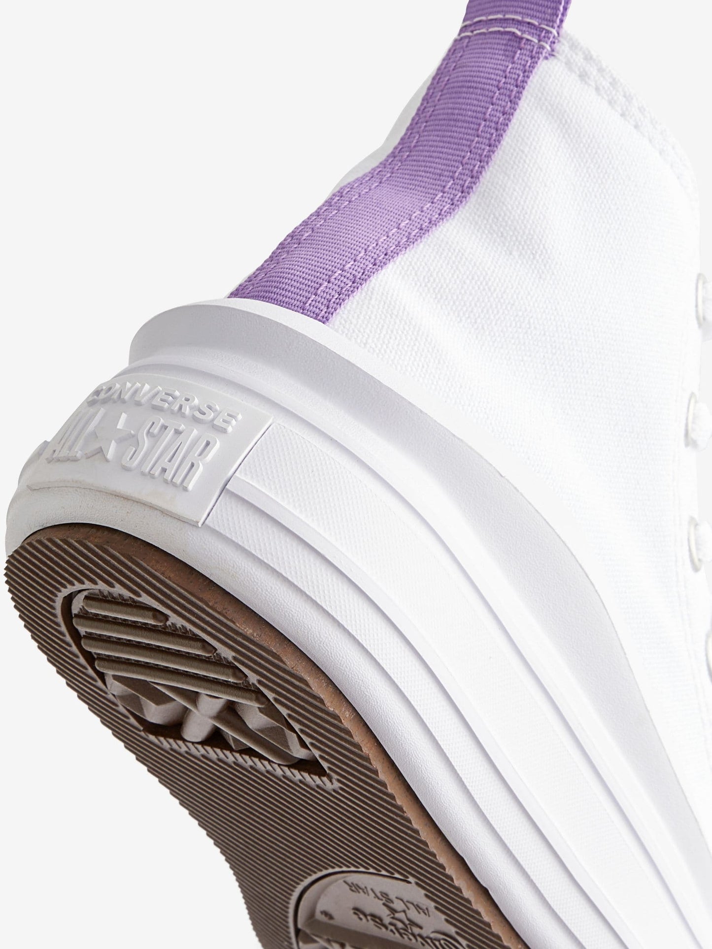 Converse White/Purple Move Platform High Top Junior Trainers image 9
