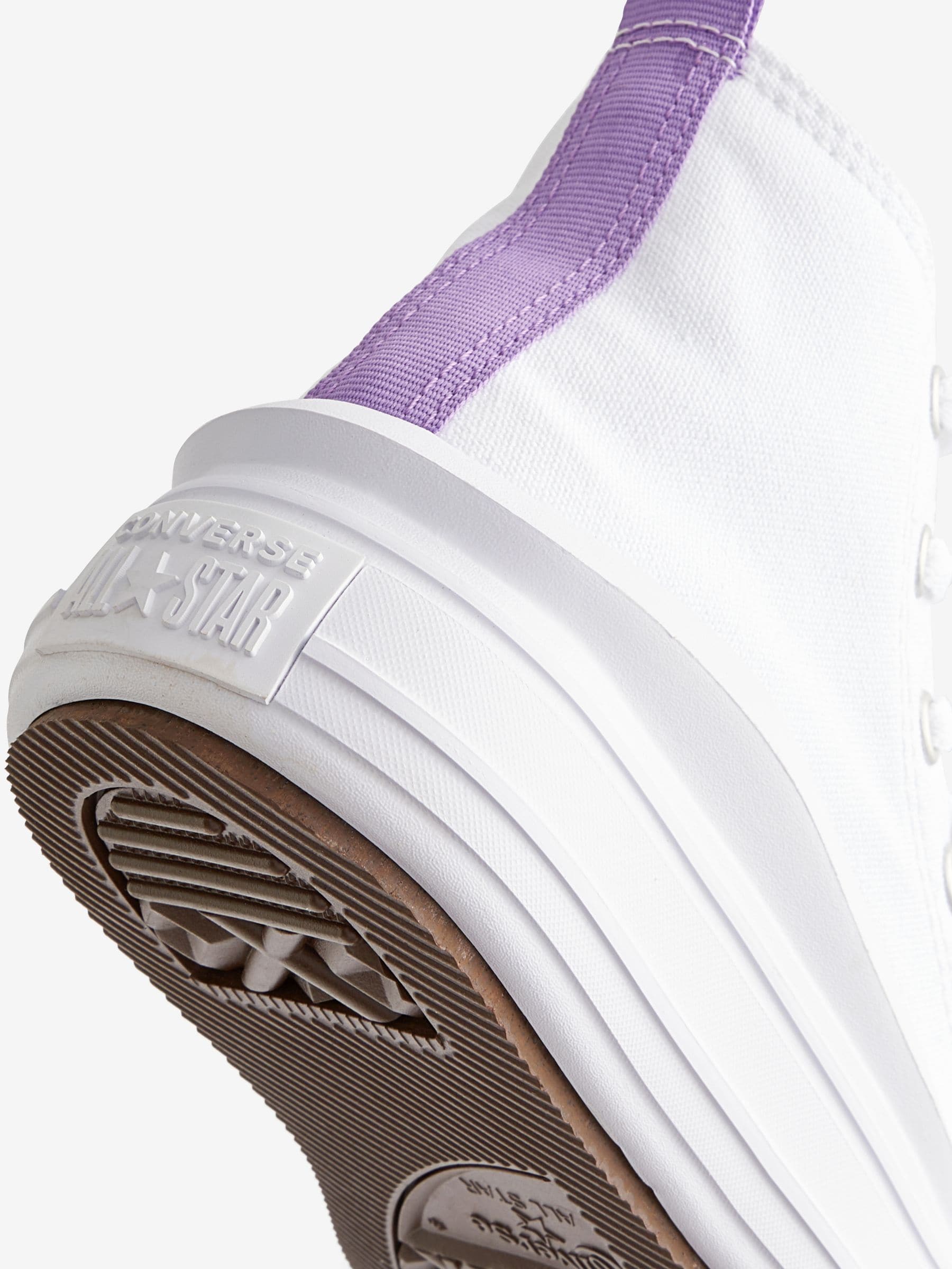 Converse White/Purple Move Platform High Top Junior Trainers image 9