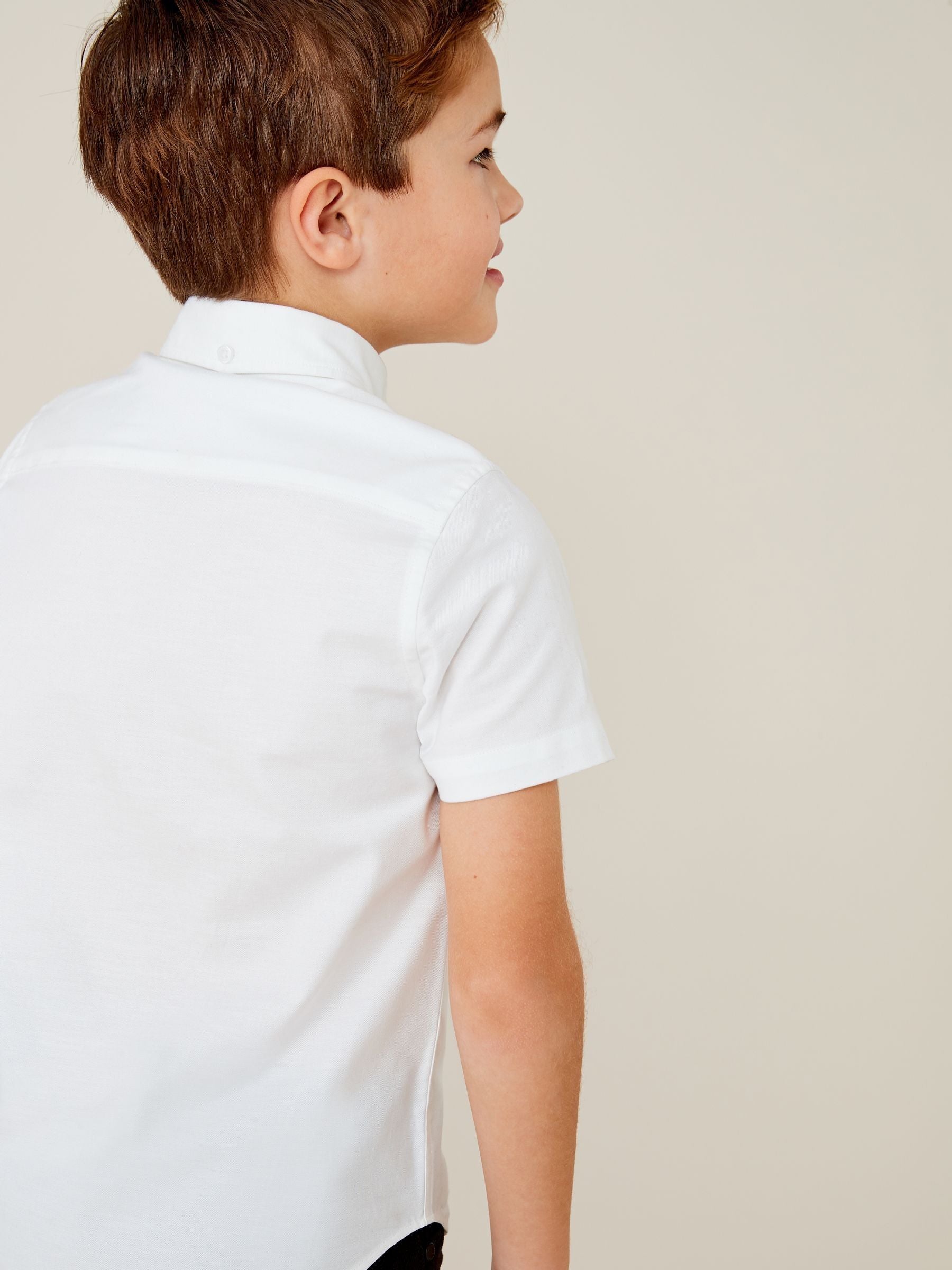 Dsiney Kidz - White Logo Short Sleeve Cotton Rich Oxford Shirt (3-16yrs) image 2