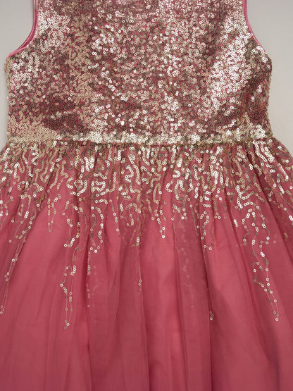 Miss Pink Waterfall Sequin Dress and Faux Fur Bolero Set - image 2