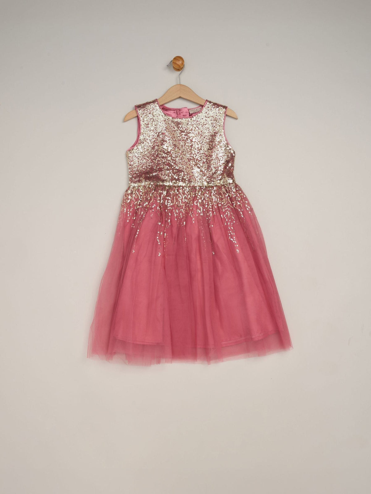 Miss Pink Waterfall Sequin Dress and Faux Fur Bolero Set - image 4