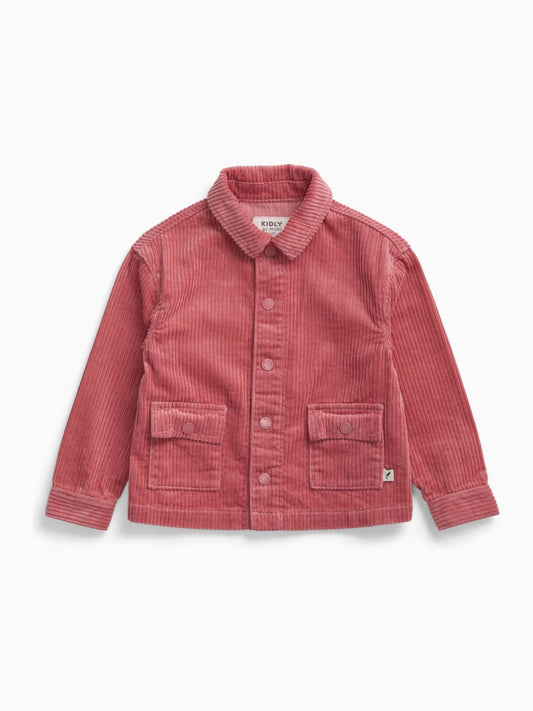 KIDLY by MORI Pink Pin Corduroy Shacket - image 1