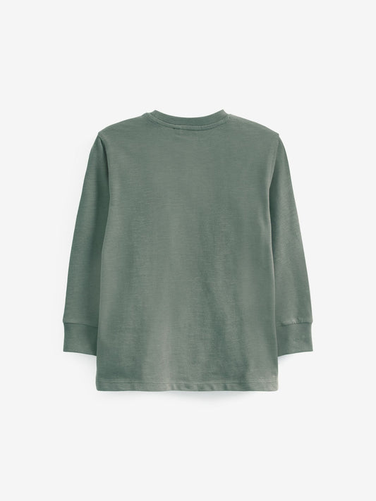 Green Mineral Regular Fit Long Sleeve Cosy T-Shirt (3-16yrs) image 2