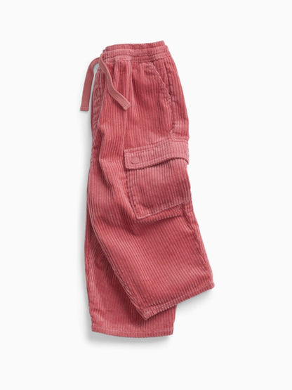KIDLY by MORI Pink Barrel Leg Corduroy Trousers - image 2