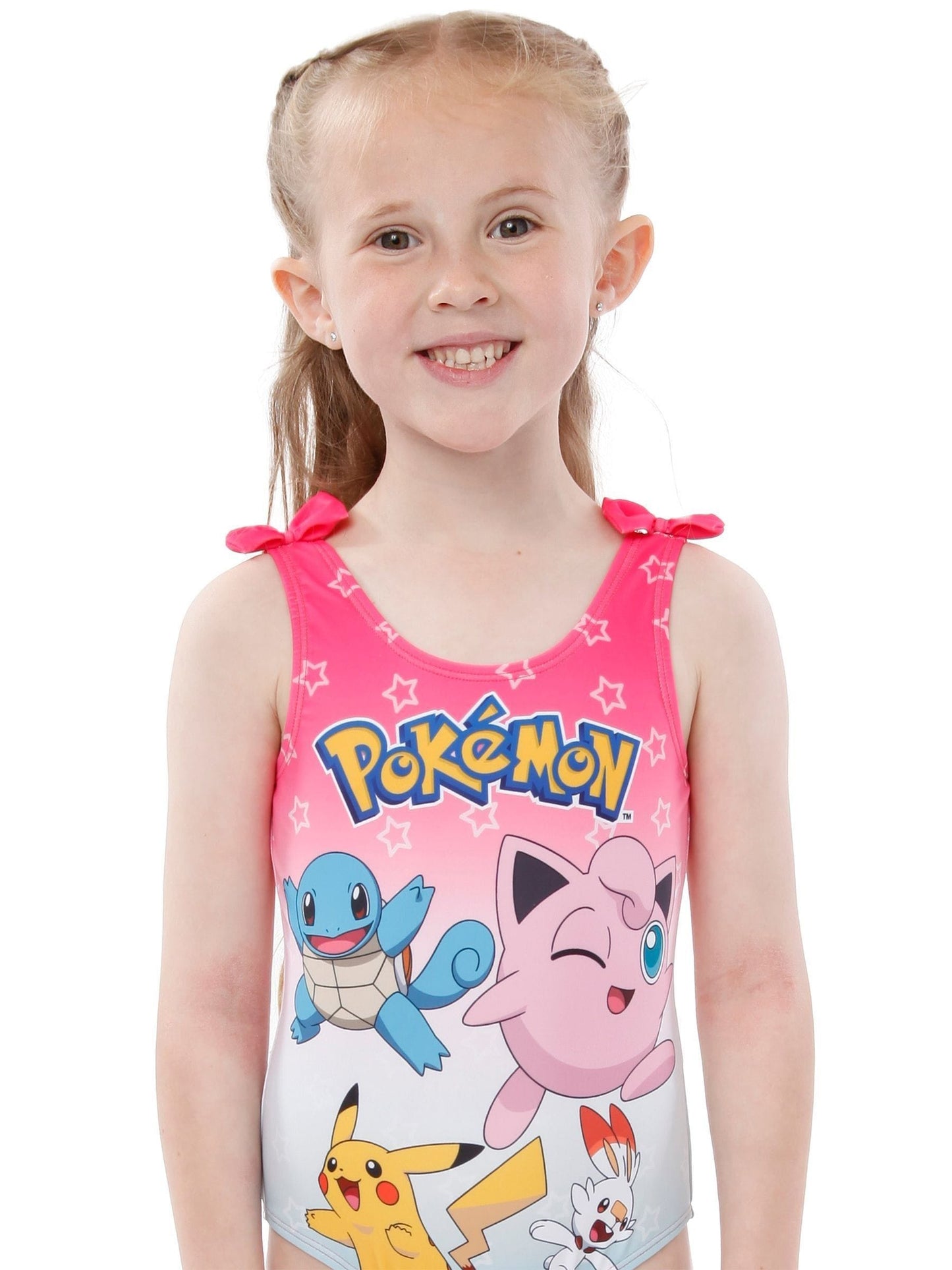 Character Pink Pokemon Girls Printed Tie Swimsuit image 5