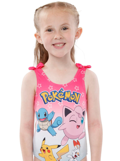 Character Pink Pokemon Girls Printed Tie Swimsuit image 5