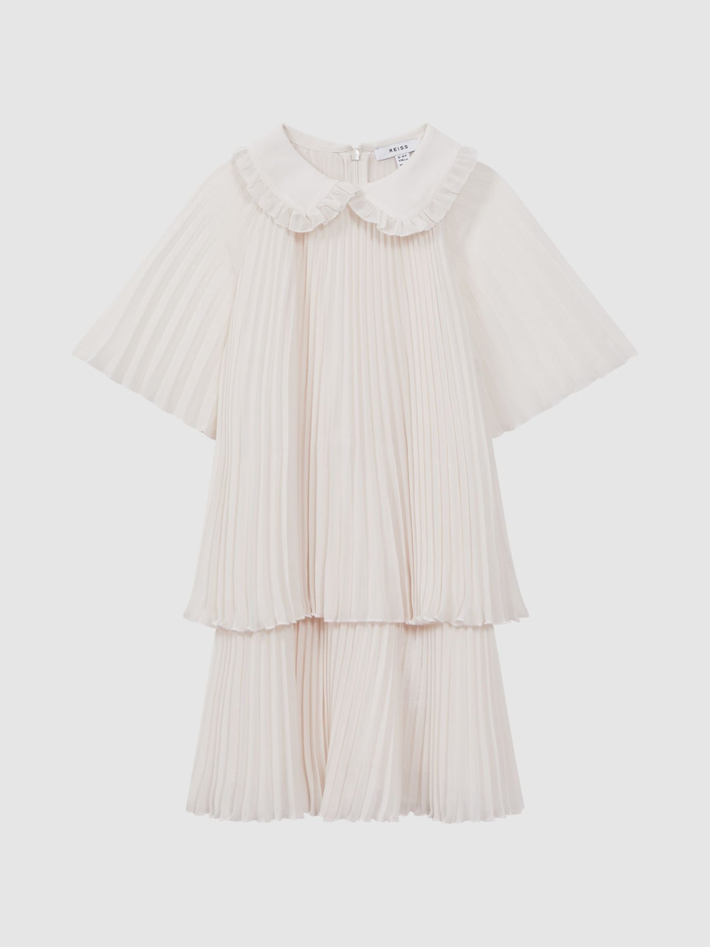 Dsiney Kidz - Reiss Ivory Nadia 4-9 yrs Pleated Collared Tiered Dress image 2