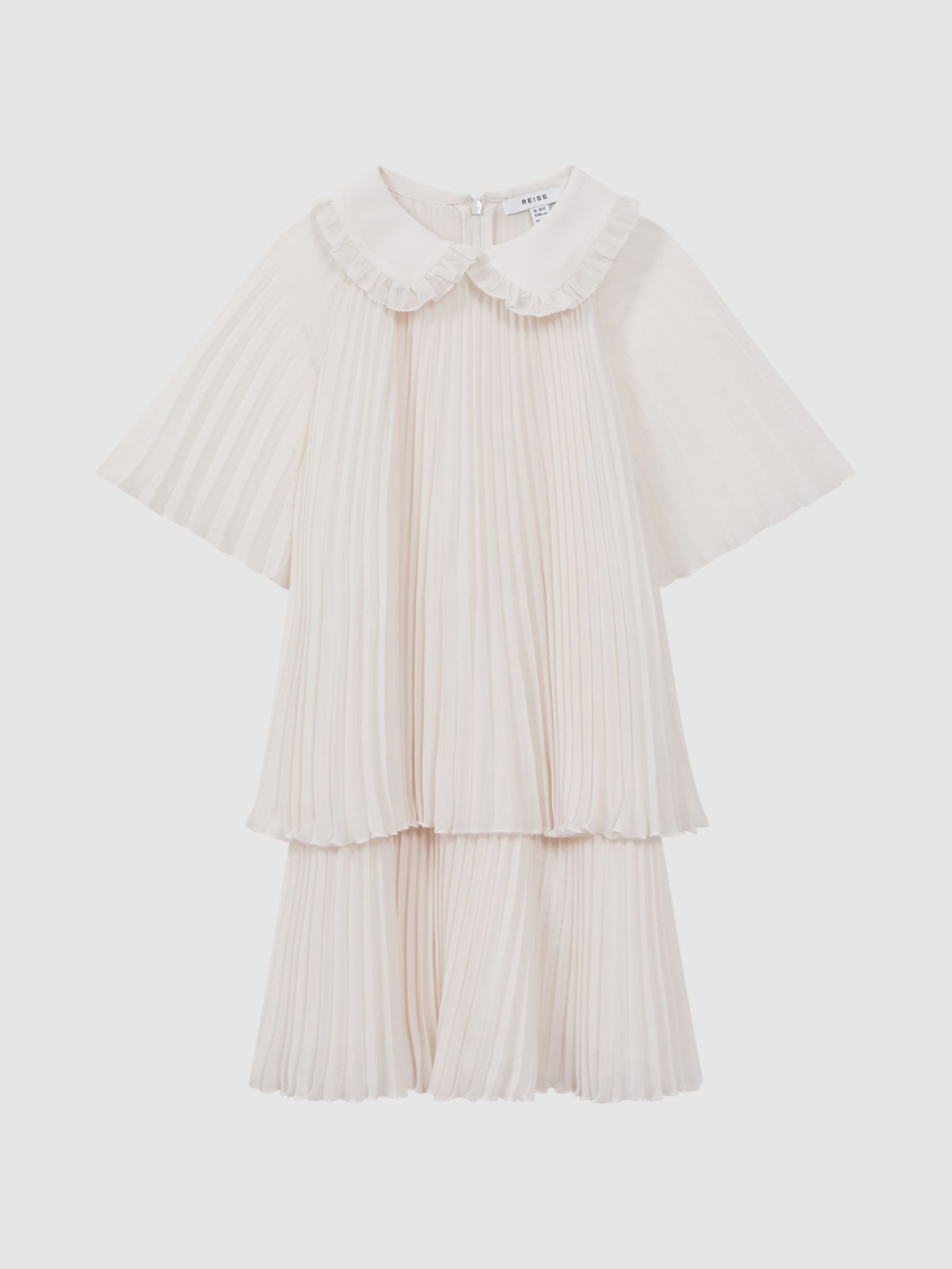 Dsiney Kidz - Reiss Ivory Nadia 4-9 yrs Pleated Collared Tiered Dress image 2