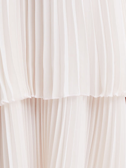 Dsiney Kidz - Reiss Ivory Nadia 4-9 yrs Pleated Collared Tiered Dress image 5