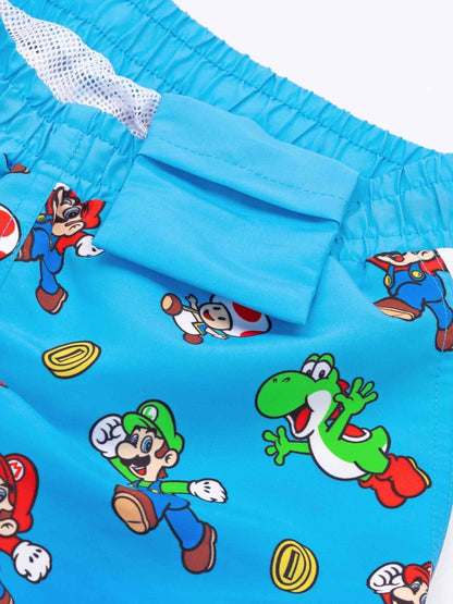 Dsiney Kidz - Vanilla Underground Blue Super Mario Bros Licencing Swim Shorts - Boys image 5