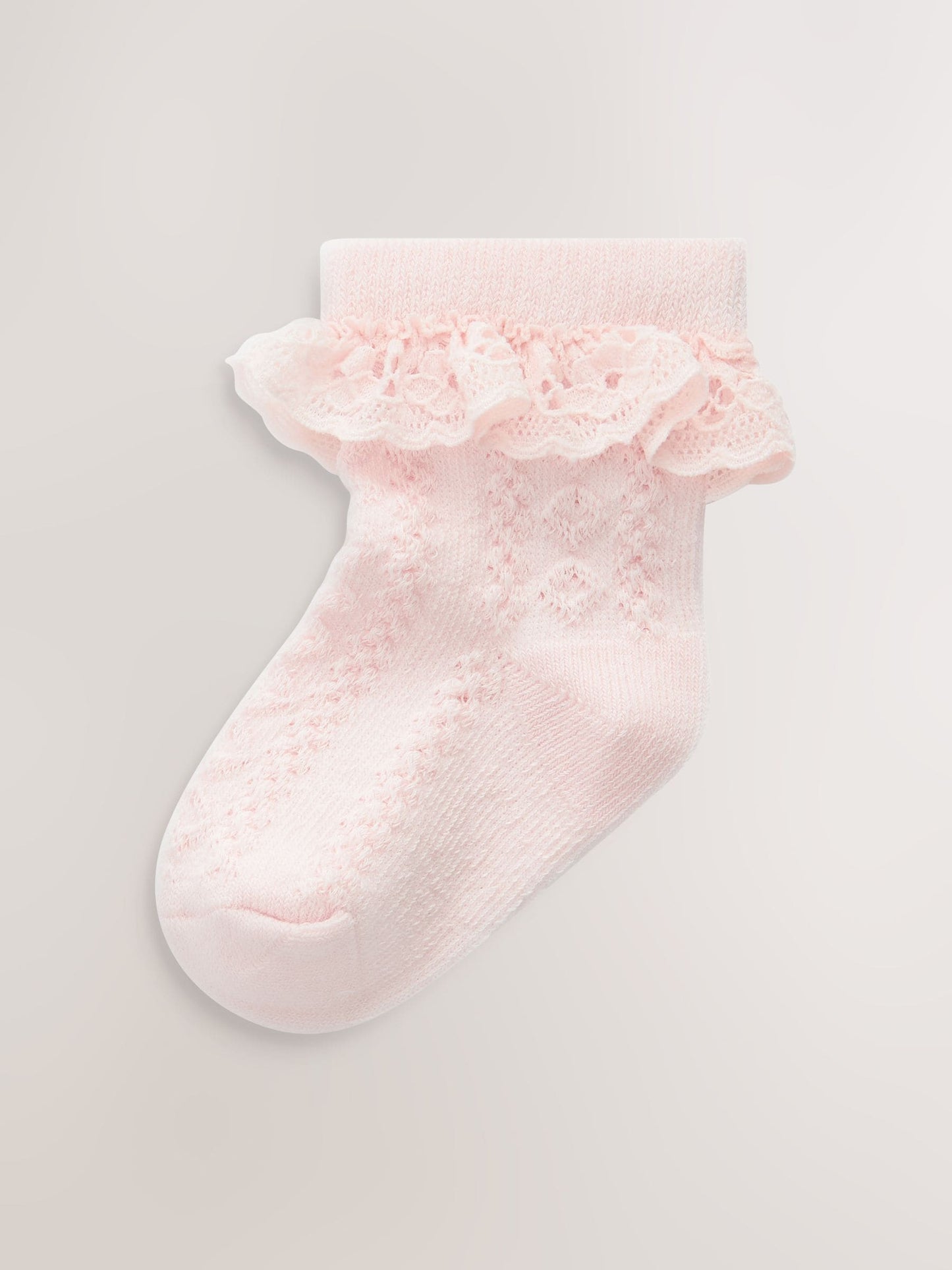 Pink Lace Baby Socks 3 Pack image 2