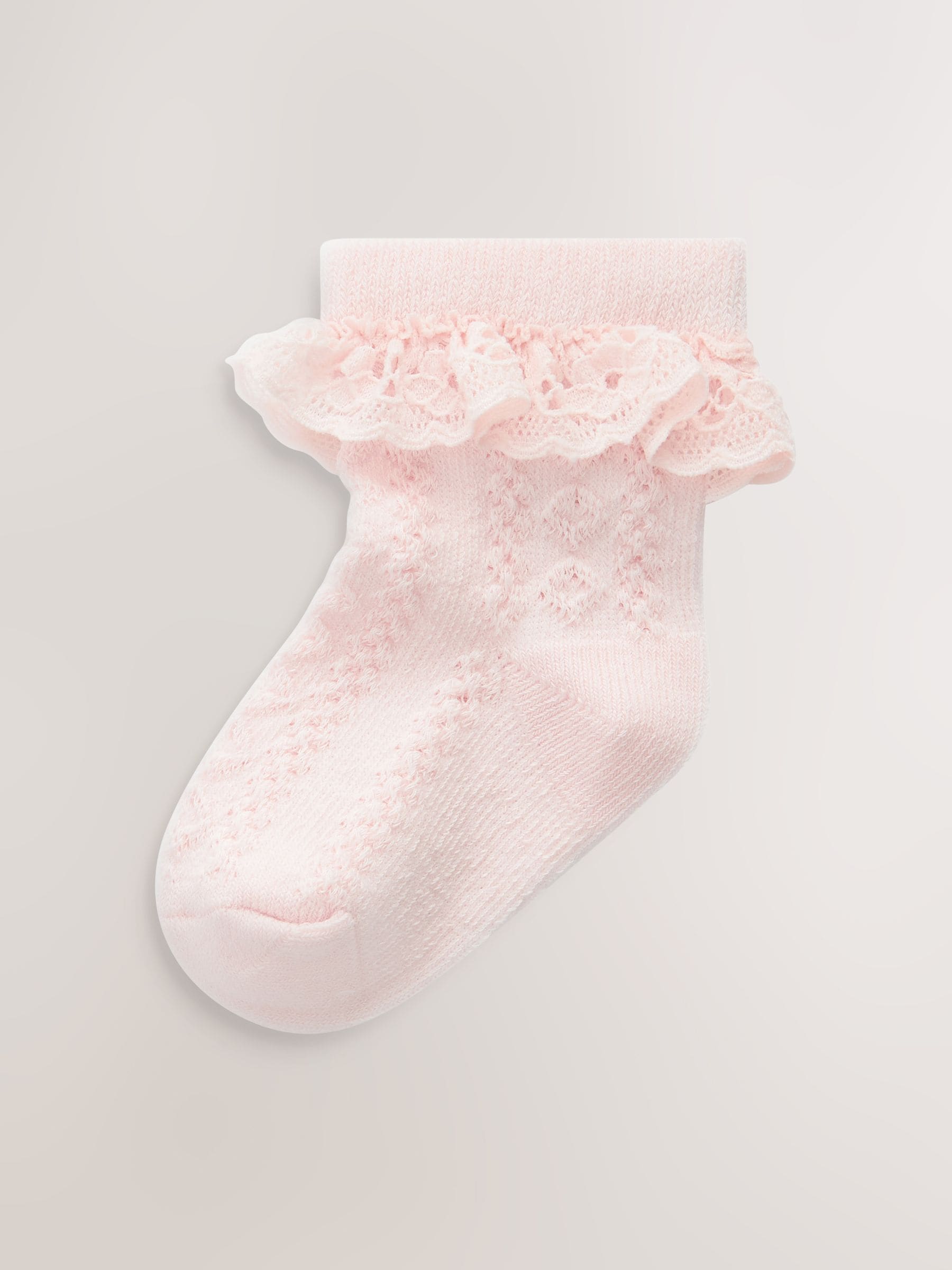 Pink Lace Baby Socks 3 Pack image 2