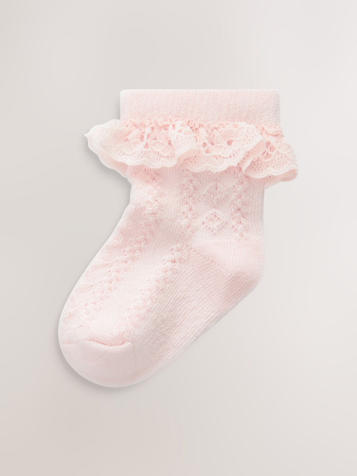 Pink Lace Baby Socks 3 Pack image 2