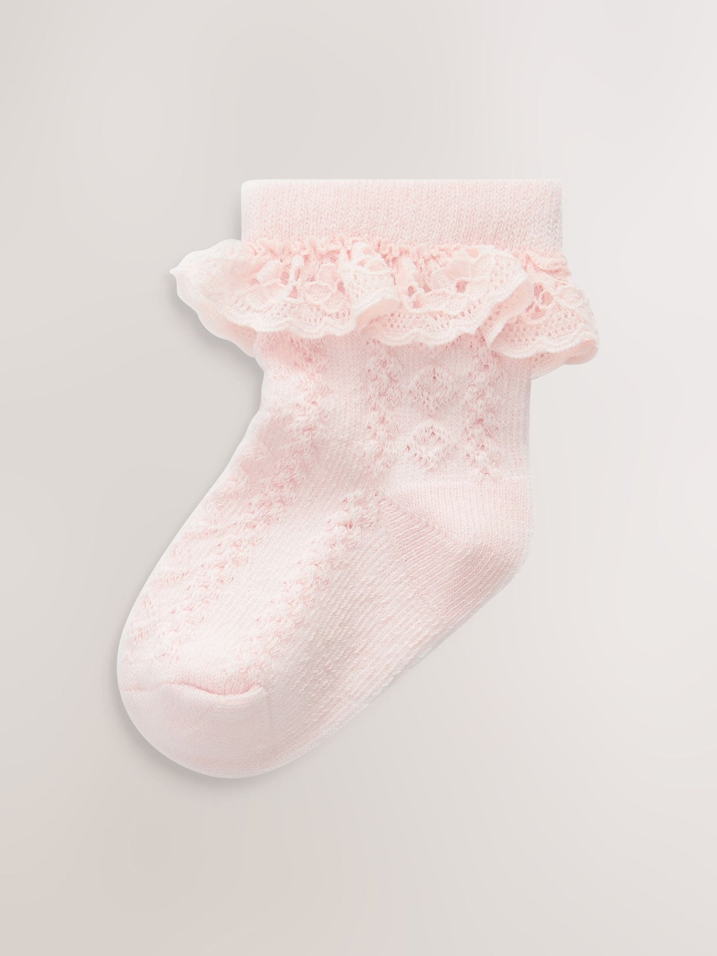 Pink Lace Baby Socks 3 Pack image 3