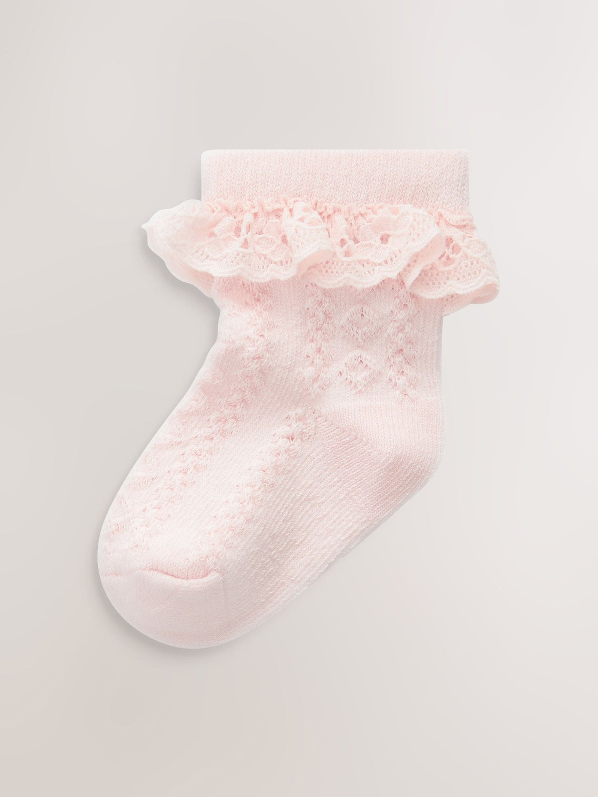 Pink Lace Baby Socks 3 Pack image 3