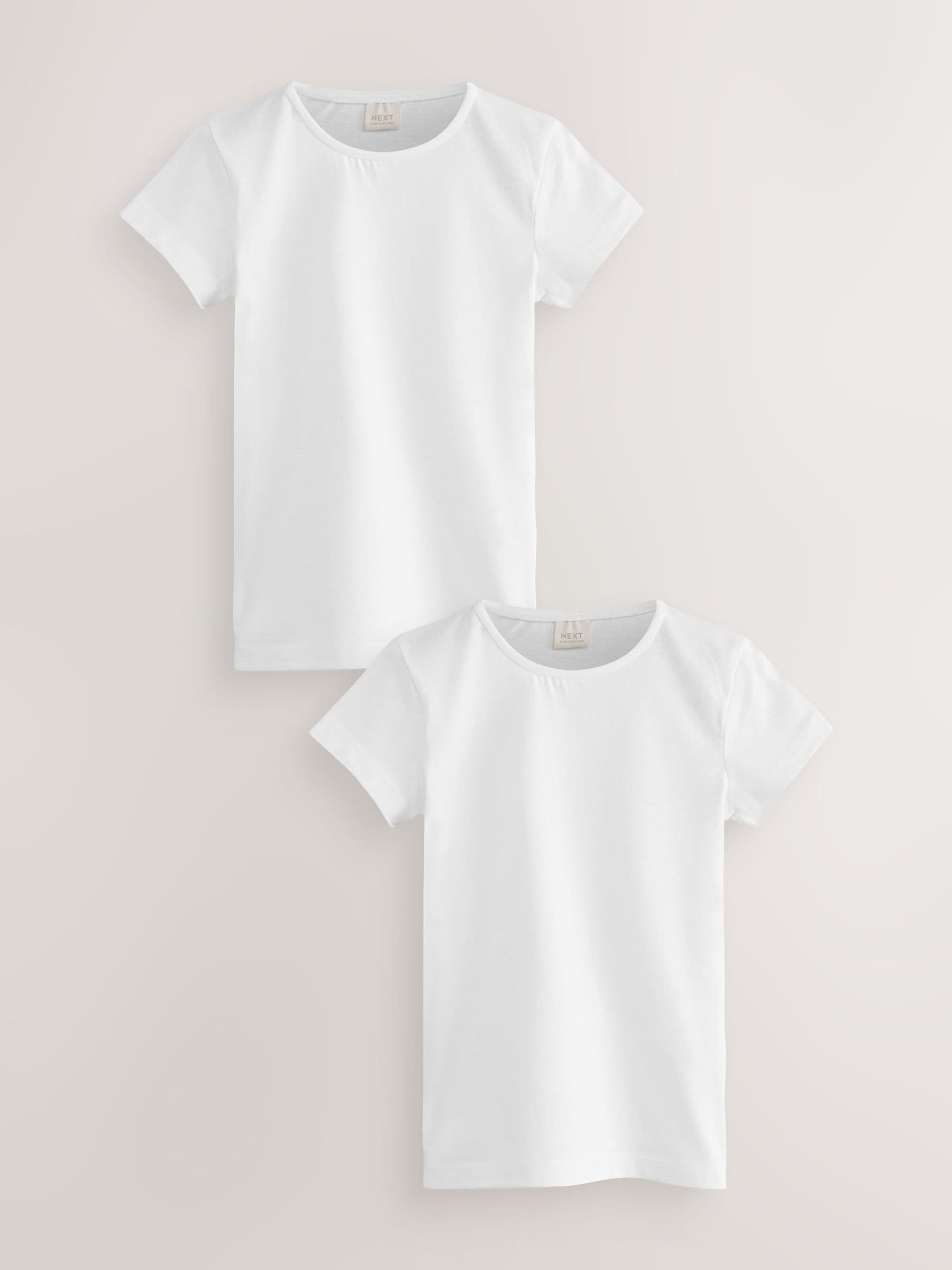 Dsiney Kidz - White 2 Pack 100% Cotton Gym School T-Shirts (3-16yrs) image 1