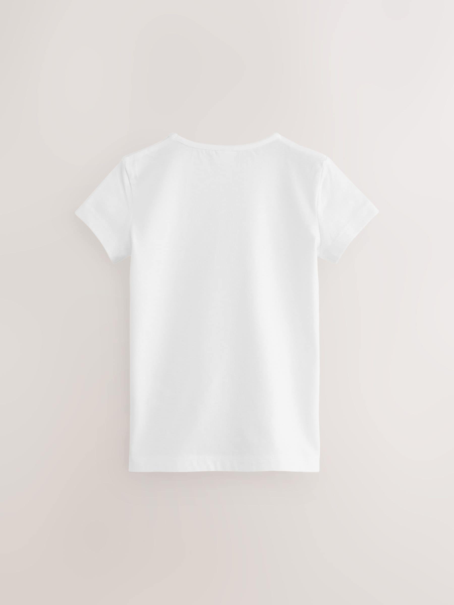 Dsiney Kidz - White 2 Pack 100% Cotton Gym School T-Shirts (3-16yrs) image 5
