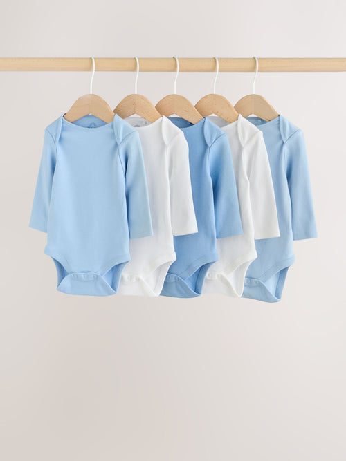 Dsiney Kidz - Blue 5 Pack Baby Long Sleeve Bodysuits image 1