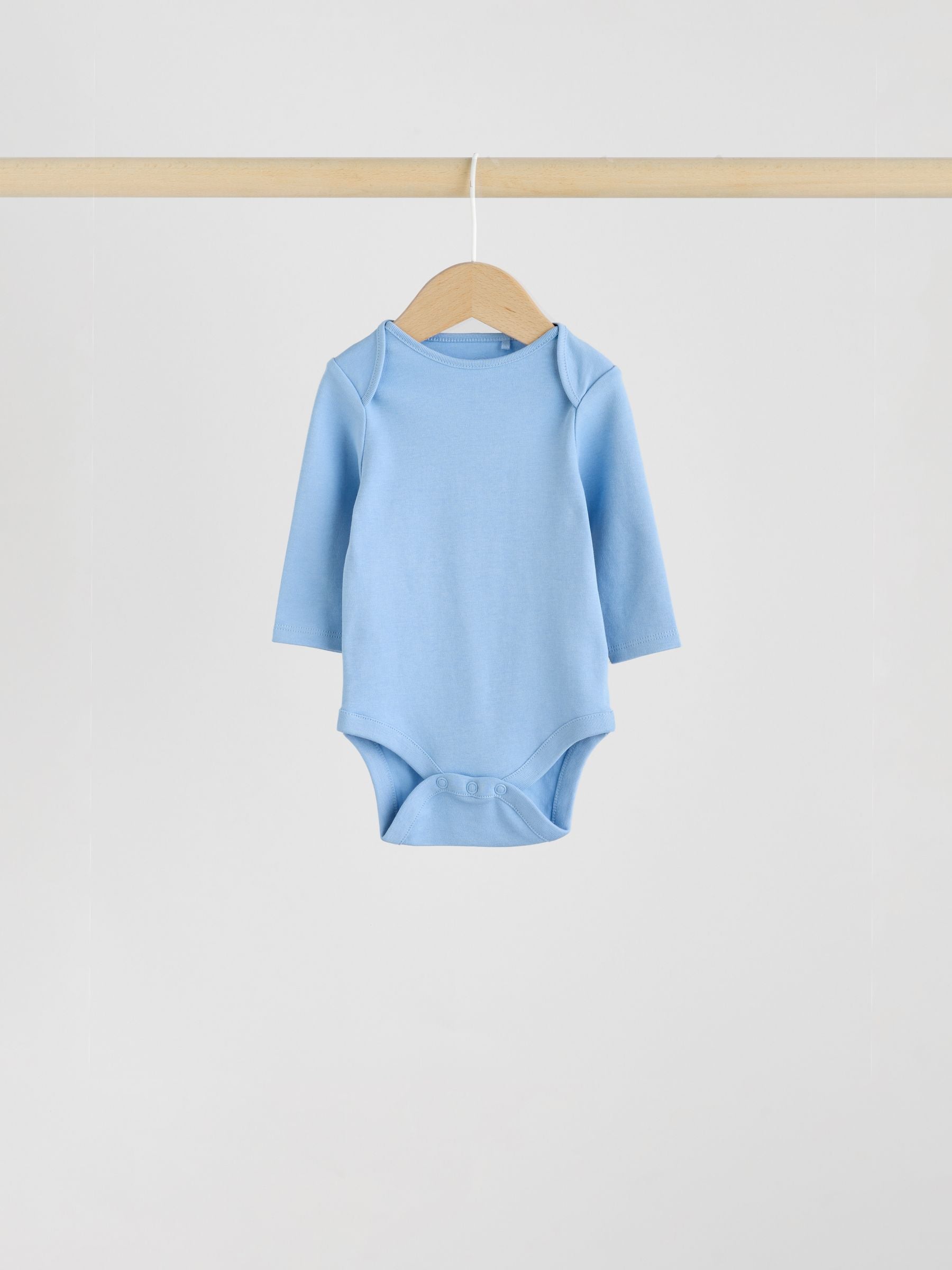 Blue 5 Pack Baby Long Sleeve Bodysuits image 9