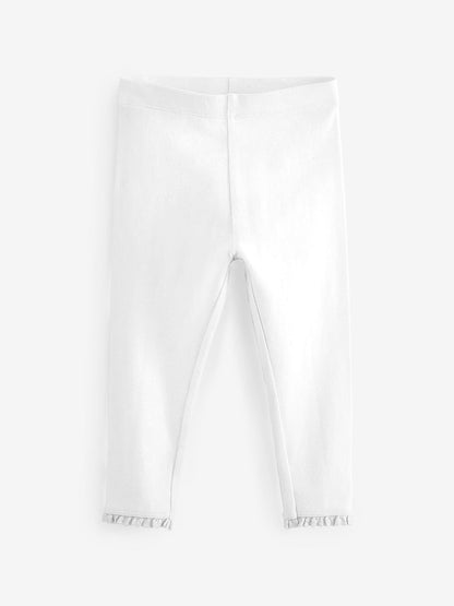 White Lace Trim Leggings (3mths-7yrs) image 1